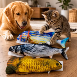 Brinquedo Peixe Elétrico Interativo para Cães e Gatos com Catnip Buppy 27cm - Imagem 1