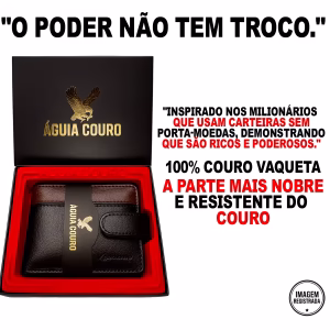 carteira masculina original 100% couro Macio Preto, O MELHOR COURO DO MERCADO - Imagem 4