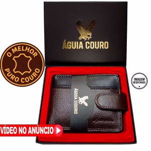 carteira masculina 100% couro Macio Legitimo Cor Marrom Café, O MELHOR COURO DO MERCADO - Imagem 6