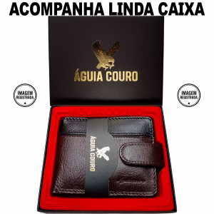 carteira masculina 100% couro Macio Legitimo Cor Marrom Café, O MELHOR COURO DO MERCADO - Imagem 5