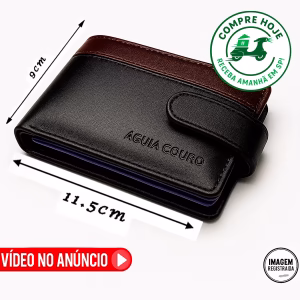 carteira masculina original 100% couro Macio Preto, O MELHOR COURO DO MERCADO - Imagem 5