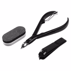 Kit Manicure Cortador de Unha Cutícula Lixa Alicate 3 Peças - doctor z - Imagem 1