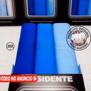 lenço masculino Puro Algodão de bolso Caixa c/ 3 Lenço  100% Algodão Presidente - Imagem 1