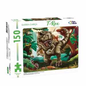 Quebra Cabeça 150 Peças T Rex Pais E Filhos - Imagem 4