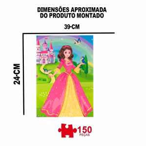 Quebra Cabeça Princesa 150 Peças Pais e Filhos - Imagem 4