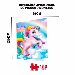 Quebra-Cabeça Rainbow Pais & Filhos Rosa 150 Peças - Imagem 3